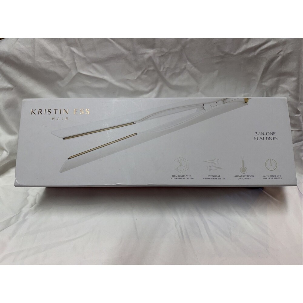Kristin Ess Titanium Flat Iron Hair Straightener and Curler - Dual Voltage